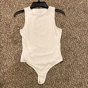 Woman’s White One-Piece Bodysuit